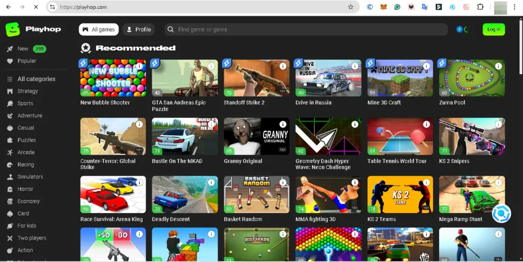Playhop online
